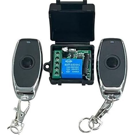 Applicable TéLéCommande 433 Mhz, ContrôLeur De Porte De Garage Sans Fil 433 Mhz Module De Relais Rf 12 V 1 Canal Avec 2 éMetteurs, Interrupteur D'éClairage à Distance Pour Maison Intelligente (1/5)