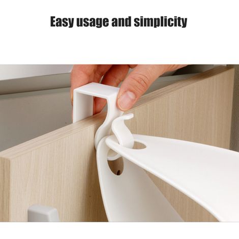 Sèche-cheveux Support Rangement Murale Sans Percer, Fixation Autocollante, Organisateur Suspendu pour Salle de Bain, Accroche-rasoir sans Perçage, Porte-Brosse à Cheveux (1/5)