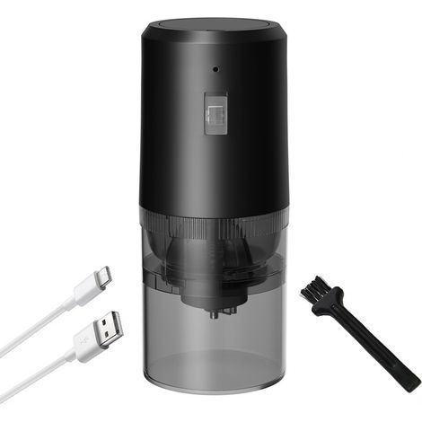 Moulin À Café Électrique - Réglages De Mouture Ajustables - Portable Sans Fil Pour Camping Et Voyage - 20 W - 25 G Cuve À Grains - 200 Ml Cuve À Poudre - 1 Pièce (1/5)
