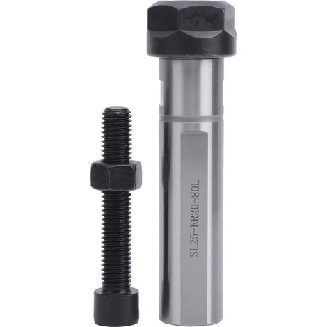 Barre de rallonge pour tour SL25-ER20-80L, tige droite télescopique, porte-outil pour fraiseuse, longueur 80 mm