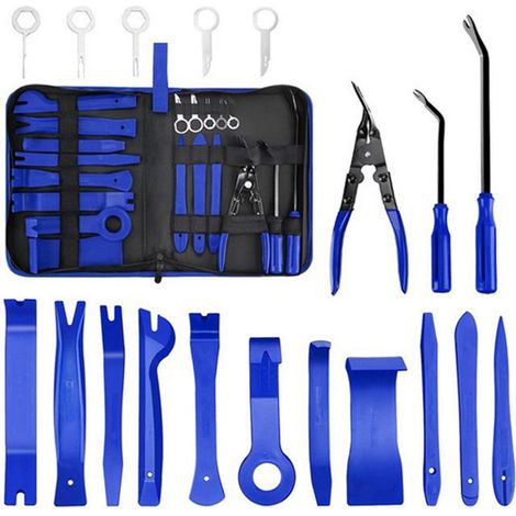 Kit para desmontar elementos decorativos del coche, herramienta de gancho de precisión para quitar fijaciones del coche, kit de apertura de audio para paneles de puertas de coche, con bolsa de almacen (1/5)