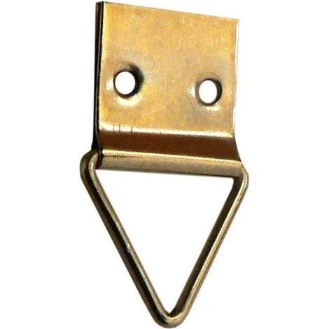 Clip de marco triangular, acero latonado, H.32mm, A.20mm, 8 uds.