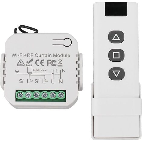 Commande de volet roulant sans fil, interrupteur de mise à niveau pour volets, stores, auvents, se compose d'une télécommande RF (1/5)