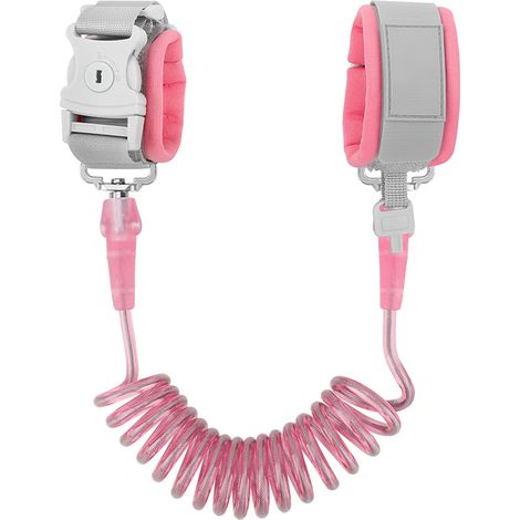 Laisse Enfant Anti-perte - Bracelet Sécurité Avec Serrure À Clé - Corde Extensible En Acier Et Polyuréthane - Pour Enfants De 1 À 6 Ans - 1 Pièce (1/5)