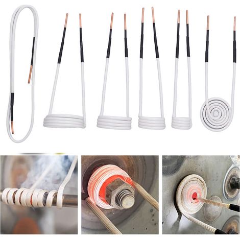 Ensemble de 6 résistances chauffantes électriques à noyau en laiton de 2,5 mm. Résistance haute fréquence flexible et durable, idéale pour le desserrage des boulons et écrous rouillés. (1/5)