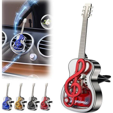 Clip ambientador para rejilla de ventilación del coche, aromaterapia para guitarras de coche, difusores de aroma para coches, clips ambientadores, accesorios para coche para amantes de la música (1/5)
