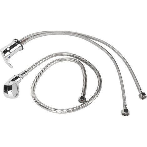 Mitigeur de Lavabo Coiffure avec Douchette, Robinet Mélangeur Eau Chaude/Froide pour Salon (1/5)