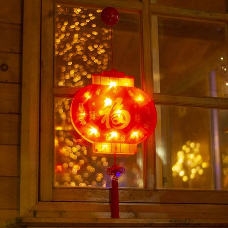 LED-Lichterkette zum Chinesischen Neujahr, dekorative rote Laterne zum Frühlingsfest, Pendelleuchte für Schlafzimmer, Typ 3 (1/3)