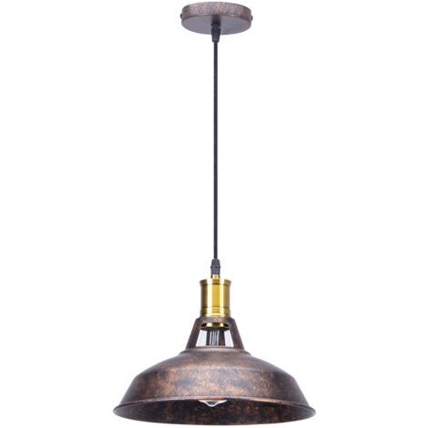 royaluxe- Suspension Luminaire Rétro En Métal Lampe À Suspension Vintage Plafonnier D'Intérieur Pour Cuisine, Ferme, Couloir (1/5)