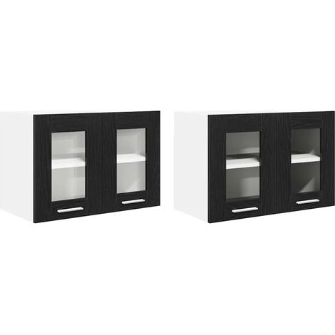 Armadio pensile con anta 60 x 31 x 40 cm ampio spazio di archiviazione design moderno in legno multistrato nero 020053260