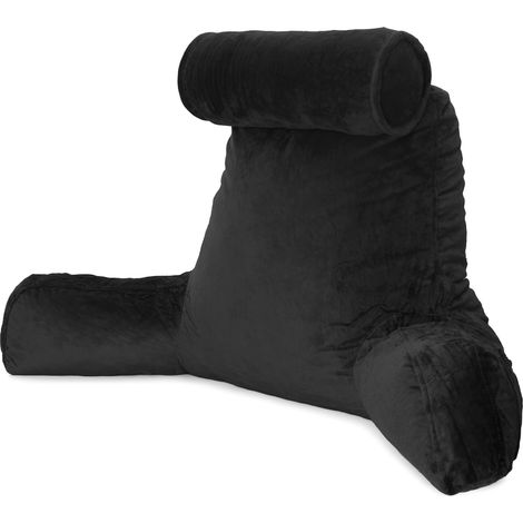 Dreamcatcher Deluxe XL Black Reading Pillow Detachable Headrest, Shredded Memory Foam Cuddle Cuddle Cushion Backrest Arm Support (1/5)