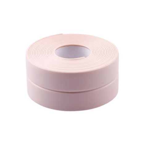 Auto Adhésif Joint Silicone Blanc Salle De Bain PVC Bande Etancheite Autocollante Anti Moisissure Joint Porte Douche pour Cuisine Toilette 2 Pièces（rose）
