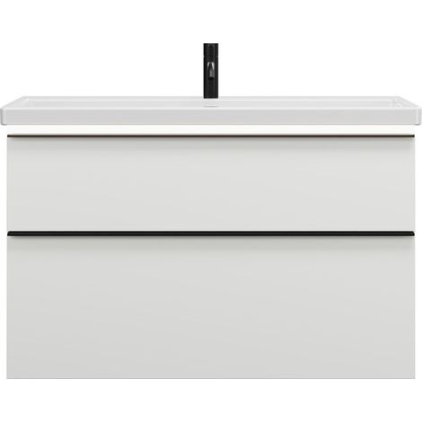 burgbad Eqio lavabo cerámico con mueble bajo para lavabo con
