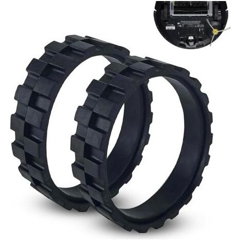 Ersatzreifen für iRobot Roomba Räder. Kompatibel mit den Serien 500, 600, 700, 800, 900, S und i. Mit griffigem, rutschfestem Gummi. Einfache Montage. (1/5)