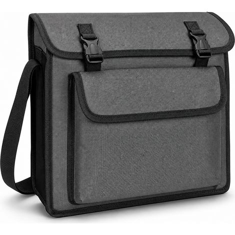 Sac à outils bandoulière en tissu Oxford 20 L gris petit modèle (1/5)