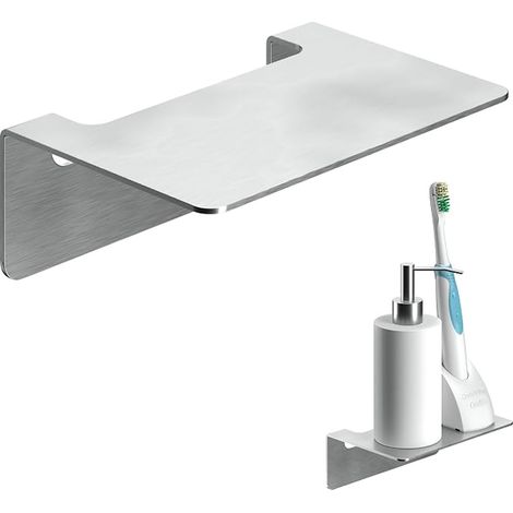 Petite Étagère Murale Adhésive INOX (1/2)