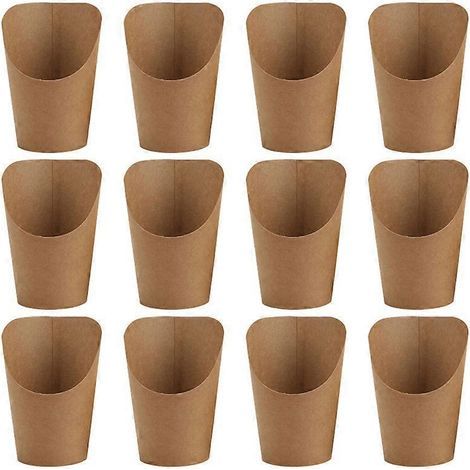 50 sachets de conservation pour frites et snacks, en papier kraft.-13.00X8.50X8.50CM (1/2)