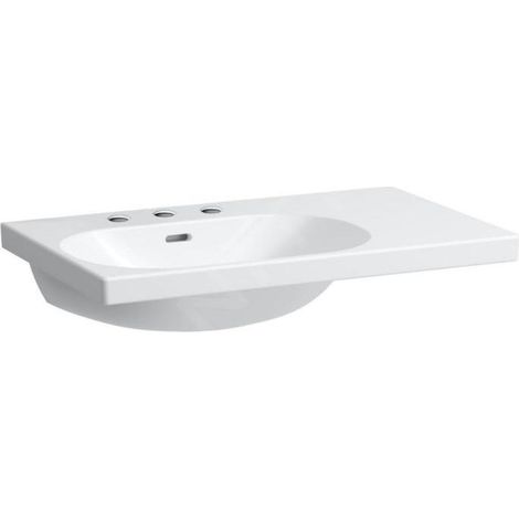 LAUFEN LUA lavabo, 3 trous pour robinet, avec trop-plein, (1/3)