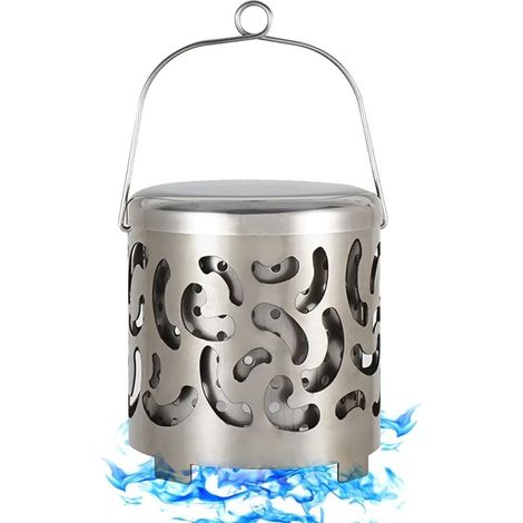 Coperchio per fornello da esterno, mini fornello da campeggio, adattatore riscaldante portatile, fornello riscaldante in acciaio inossidabile, per bruciatori di fornelli a gas butano, coperchio per fo