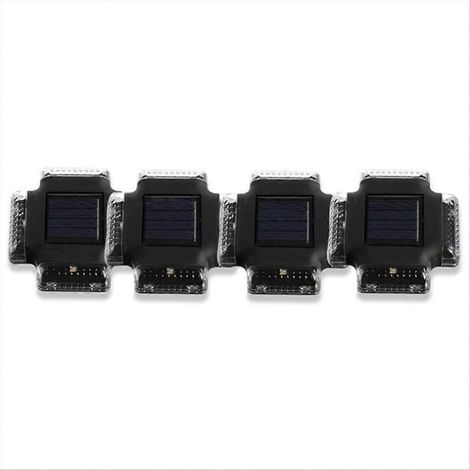 Lot de 4 lampes solaires étanches IP65 pour éclairage de sécurité à énergie solaire-AquaForge (1/5)