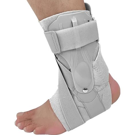 Tobillera, diseño ligero, favorece la recuperación tras una lesión, color gris genérico, talla M. (1/2)