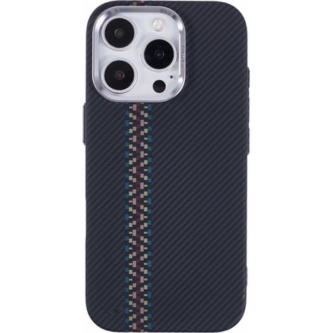 Funda para iPhone 16 Pro, fibra de carbono MagSafe, negra (1/5)