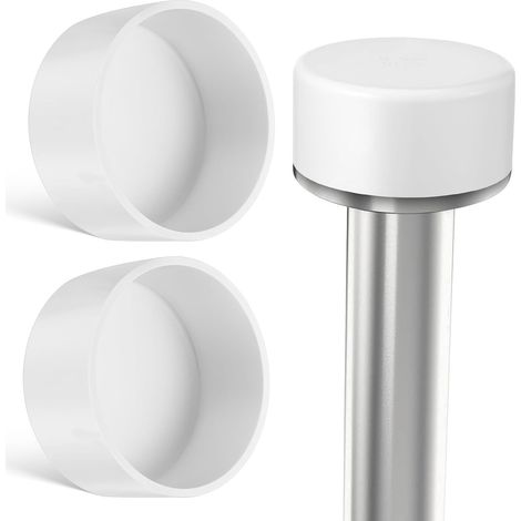 Bouchon de Tuyau en Pvc Blanc, 2 Pièces, Facile à Installer, Polyvalent, Adapté aux Canalisations D'eau Industrielles et Domestiques (1/5)