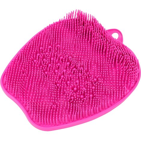 Brosse de douche pour les pieds antidérapante à ventouses, soulage la fatigue, masseur de bain pour femmes enceintes et personnes âgées, rose (1/5)