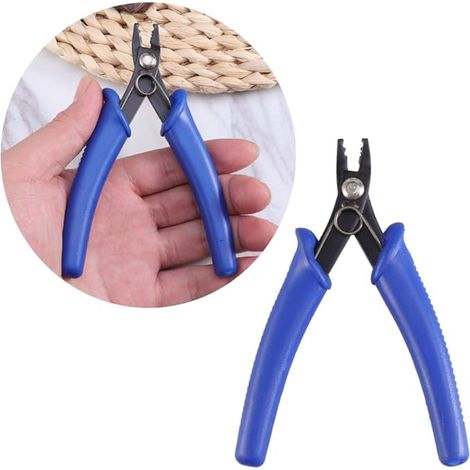 Poignée antidérapante isolante en acier à mâchoires biseautées pour queue de tigre et perles, coupe robuste de précision DIY (1/5)