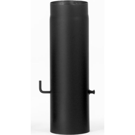 Rauchrohr ø 150, 500 mm lang Drosselklappe,schwarz lack.