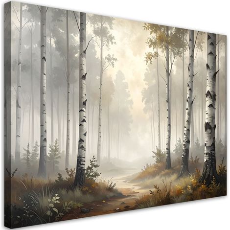 Cuadro en Lienzo Árboles bosque de abedules paisaje 30x20 (1/5)