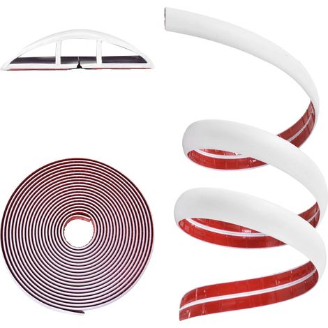 Cubierta de cable de PVC, autoadhesiva, gestión de cables flexible, 6 metros, blanca (1/2)