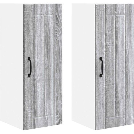 Maison Exclusive - Meuble mural LUCCA 2 pcs Sonoma gris 30 x 31 x 80 cm (1/5)