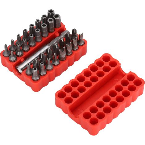 33-teiliges Sicherheitsbit-Set, 1/4"-Sechskant-Sicherheitsbits für Fahrzeug- und Elektronikwartung