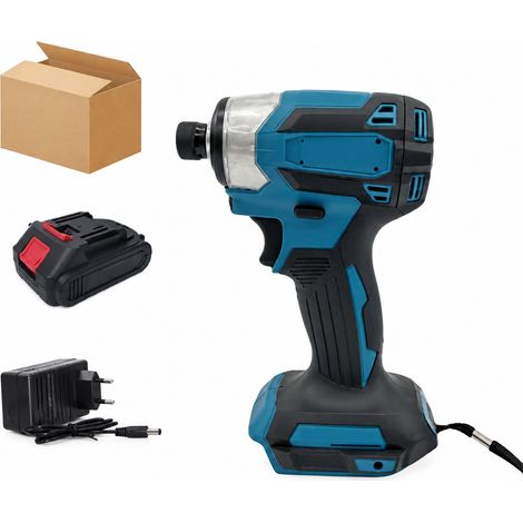 Visseuse à choc sans fil 21V 301 1 batterie 5 cellules et 1 chargeur boîte en carton 28 × 25 × 8 cm 1,2 kg – Livraison gratuite