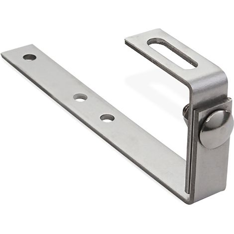 Staffa regolabile a L in acciaio inox per tetto in ardesia, lunghezza 225 mm