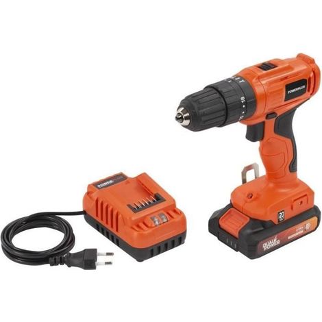 Perforadora a percusión inalámbrica - Dual Power - POWDPO1110 - 3 en 1 - 20V - Con batería y cargador (1/3)