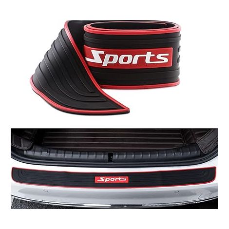 Protecteur de Pare-Chocs Arrière, Protection Universel pour Seuil de Porte de Voiture Bande Autocollante Voiture Noir pour Voiture/SUV (90CM/35.4Inch) (1/5)