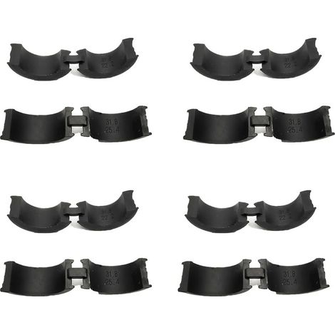 8 Joints d'étanchéité pour bar de vélo - Silicone/aluminium, 31,8-25,4/22,2mm, pour route et VTT (1/4)