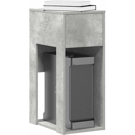 Computerschrank mit Schublade Betongrau 30x44x74 cm