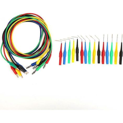 P1920 Klemmen-zu-Bananenstecker-Prüfleitung mit Prüfspitzen-Set Anschluss an 4-mm-Bananenstecker für elektrische Prüfungen