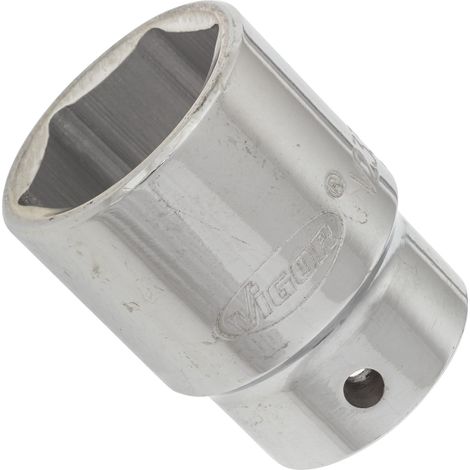 VIGOR Steckschlüsseleinsatz, 3/4 (20 mm) Vierkant hohl, Außen Sechskant Profil, SW 32 mm (1/2)