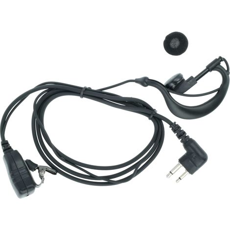 vhbw Headset kompatibel mit Motorola GP88 GP300, GP73, GP600, GP68, CP040 Funkgerät - schwarz (1/5)