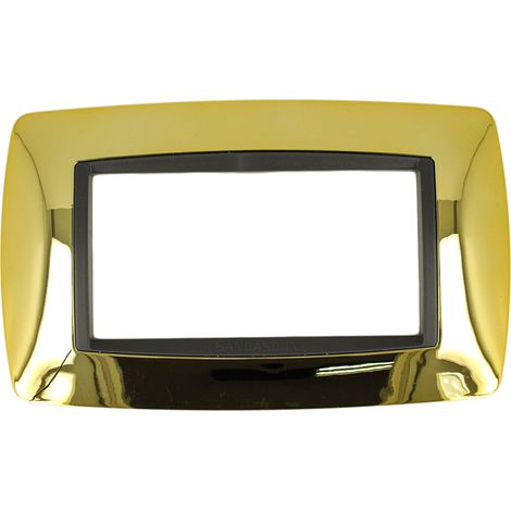 Placca Bombè Oro Lucido 504 4M Moduli Compatibile Living International (1/3)