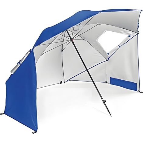 Parapluies,Bleu,Parapluie D'Abri de Plage Ombre de Soleil Upf 50 + Protection Uv Multi Usage Portable Facile Pliant Mise En Place En Plein Air Plage Piscinelouse Jardin Patio Parapluie/ (1/5)