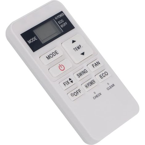 Télécommande de remplacement pour climatiseur compatible avec Toshiba RBC-ASX11E-C, RAS-07BKV-E, RAS-107SKV-E6, etc. (1/4)