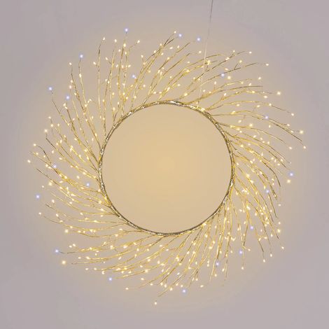 Corona Rami Tiglio Ø75 cm 350 MicroLED B Caldo Bianco FlashLED (1/3)