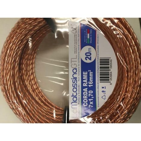 Go-at topline 20mt corda rame nudo con sezione 16mmq mcordcu1620
