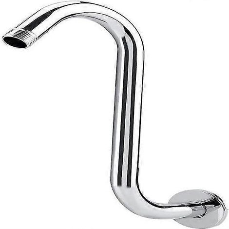Bras de douche de 8 pouces en acier inoxydable, rallonge de douche en forme de S surélevée F (1/2)