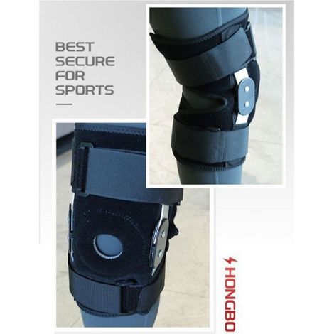 Genouillère articulée monobloc avec sangle et stabilisateurs latéraux de rotule Femeo (1/5)